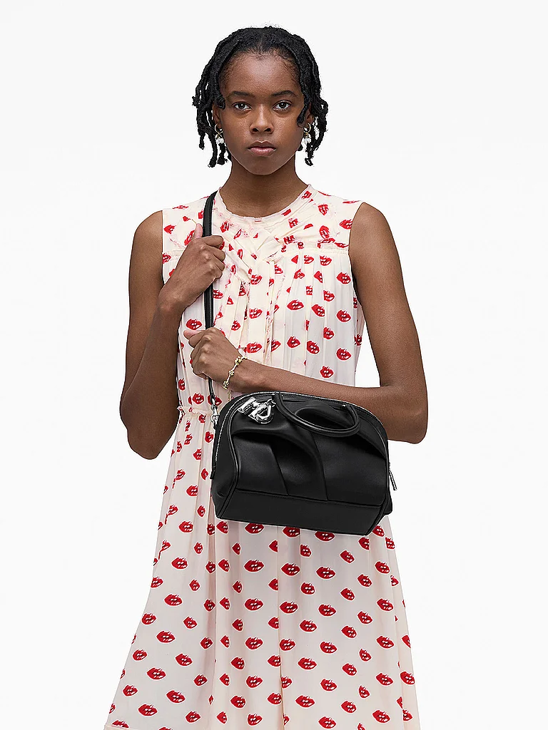 MARC JACOBS Bolso de cuero - Bolso de mano THE SMALL BAULETTO negro